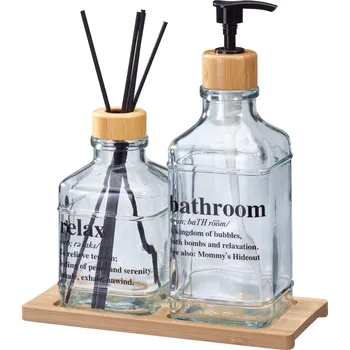 Mýdlenka Bathroom Solutions Difuzér s vonnými tyčinkami + nádoba na tělový balzám GILO