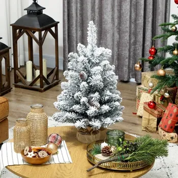 Vánoční stromek HOMCOM Mini umělý vánoční stromek 60 cm | zelený