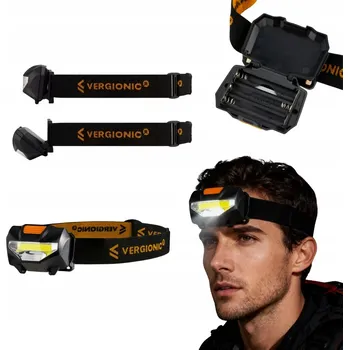 ČELOVKA LED Čelová Svítilna Výkonná na Hlavu COB Vodotěsná