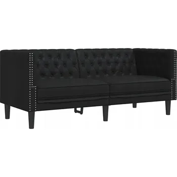 Pohovka Sofa Chesterfield dvoumístná černá 174x74,5x70,5 cm
