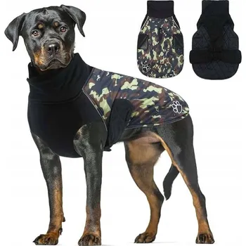 Obleček pro psa ZIMNÍ VODĚODOLNÝ ZATEPLENÝ OBLEČEK / BUNDA PRO PSA S REFLEXNÍM VZOREM, VELIKOST L