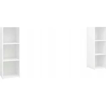 Televizní stolek TV stolky, 2 ks, bílé, 107x35x37 cm, dřevotříska