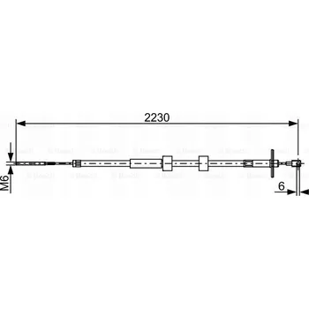 Brzdová hadice Lanko ruční brzdy BOSCH 1 987 482 500