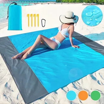 Pikniková deka Pikniková deka S IZOLACÍ NA PLÁŽ S KAPSOU POPRUH KOLÍKY 210x200cm Velká