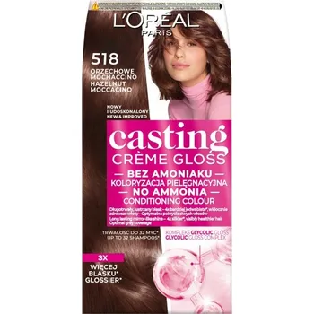 Vlasová kosmetika L'Oréal Paris, Casting Creme Gloss barva na vlasy 518 Walnut Mochaccino