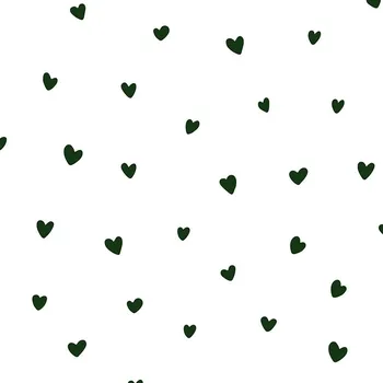 Plenkový bambusový mušelín Takoy malá tmavě zelená srdíčka