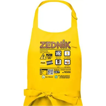 Kuchyňská zástěra Profese - informace o produktu - ZEDNÍK - Pánská zástěra na vaření - Univerzální velikost ( Žlutá )