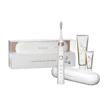 Péče o chrup SMILLE Sonic Brush - Prémiový sonický kartáček s kónickými vlákny SANGI, bílý + dárek a doprava zdarma
