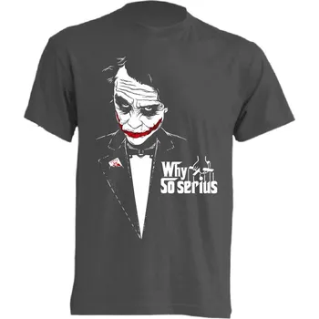 Pánské tričko levne-bavlnene-tricko-potisk-kmotr-Joker Barva: Light graphite - světle grafitová, velikost: S