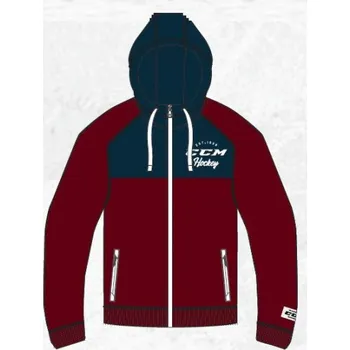 Pánské oblečení CCM Mikina CCM Academy Full Zip SR, Barva PUR, Velikost XL 876537