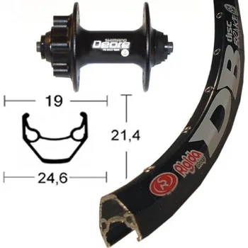 Zapletené kolo OEM přední zapletené kolo 28x1.75' Deore 6int ZAC 2000 (černá)