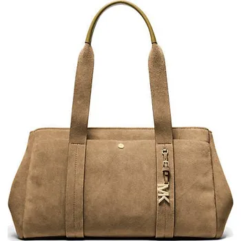 Michael Kors velká kožená semišová kabelka přes rameno hnědá husk + doprava zdarma