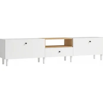 Obývací pokoj TV skříňka pro TV do 90 palců | bílá