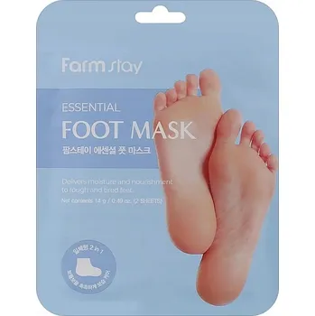 Pleťová maska Hydratační maska na nohy s kyselinou hyaluronovou FARMSTAY Essential, 1 pár