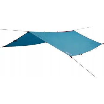 Krycí plachta Modrá plachta na kempování 360 x 294 cm, polyester 185T s PU zátěrem