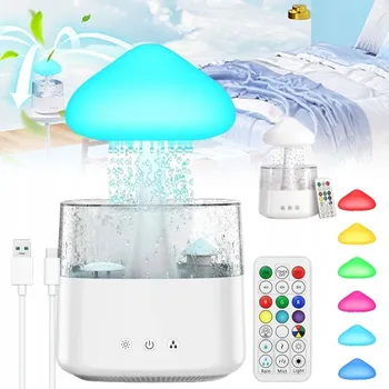 Zvlhčovač vzduchu LED ZVLHČOVAČ VZDUCHU VZDUCHU OBLÁČEK CLOUD 450ML AROMATERAPICKÝ DIFUZÉR DÁLKOVÉ OVLÁDÁNÍ