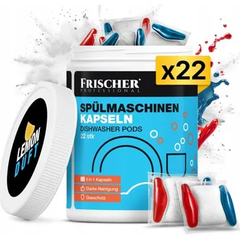 Tableta do myčky TABLETY DO MYČKY NÁDOBÍ 3v1 FRISCHER PROFESSIONAL 22KS CITRONOVÉ