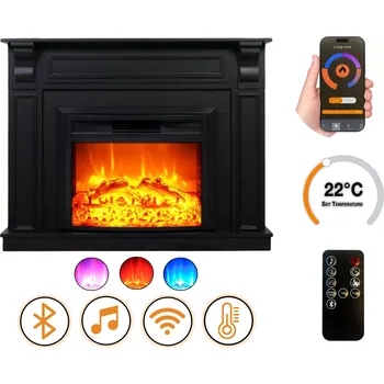 Elektrický krb DLC Home Mykonos Black EF 4