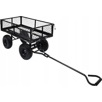 Ocelový zahradní vozík 86x46,5x97 cm černý