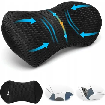 Polštář ORTOPEDICKÝ POLŠTÁŘ DO AUTA BEDERNÍ PRO SPANÍ NA SEDADLO PAMĚŤOVÁ PĚNA