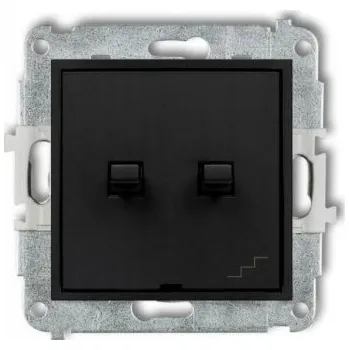 vypínač Schodišťový vypínač Klasik, Podomítkový Karlik černý 12MWPUS-33