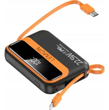 Powerbanka POWERBANK 10000 mAh RYCHLÉ NABÍJENÍ 22,5W PD VESTAVĚNÉ KABELY