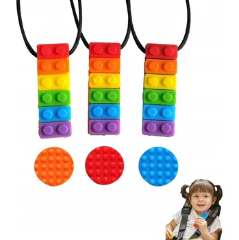 Příslušenství pro čtečku elektronické knihy LOGOPEDICKÉ Kousátko Terapeutické pro Děti Antistresový Náhrdelník 3 ks