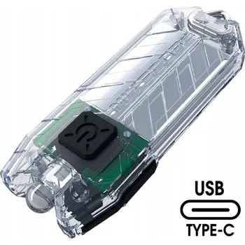 Klíčenková svítilna Nitecore TUBE V2.0, průhledná (USB-C) 55 lm