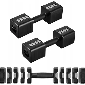 Činky s Nastavitelnou Váhou HMS 2x5kg Závaží na Cvičení Fitness Sada