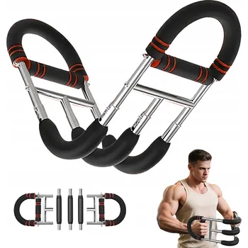 POSILOVAČ RAMEN S 3 ÚROVNĚMI ODPORU, OCELOVÝ TRENAŽÉR SVALŮ