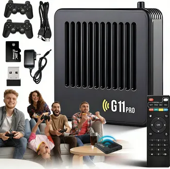 Herní konzole HERNÍ KONZOLE RETRO G11 PRO 64GB 32000 VESTAVĚNÝCH HER HDMI 2 OVLADAČE