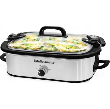 Hrnec Pomalý hrnec Elite Gourmet MST-5240SS 3 l stříbrný/šedý 3500 W