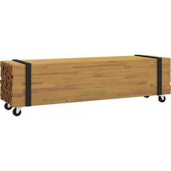 Televizní stolek Televizní stojan Hnědá 110 x 30 x 30 cm Pevné teakové dřevo