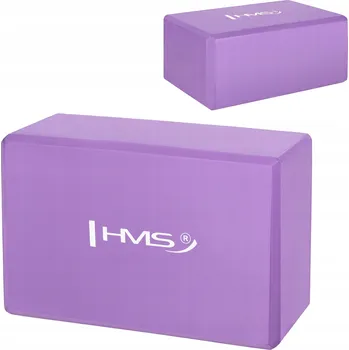 podložka na cvičení Kostka na cvičení jógy HMS Fialová pěnová kostka EVA blok pro protažení