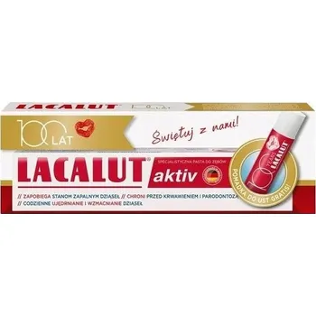 zubní pasta Lacalut Aktiv zubní pasta 75 Ml + balzám na rty