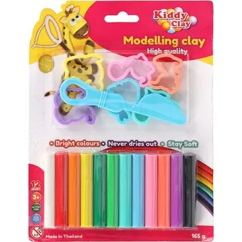 Modelovací hmota Plastelína / modelína NARA sada 12 barev s tvořítky (cs, Nara)