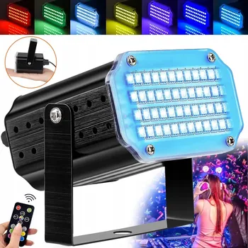 IP kamera LED STROBOSKOP 48 DIOD RGB SVĚTLO KLUB BAR HLINÍKOVÉ CHLAZENÍ SCÉNA