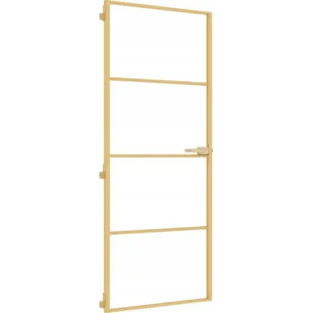 Interiérové dveře Interiérové dveře z matného tvrzeného skla 83 x 201,5 cm zlaté