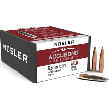 Příslušenství pro sportovní střelbu Střely Nosler ABLR 6,5mm, dia .264, 142grs