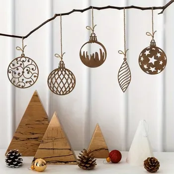 Vánoční dekorace Zdobená Vánoční Koule , tvarované Vánoční Baňky , sady trpaslíků 7,5 cm 5 ks