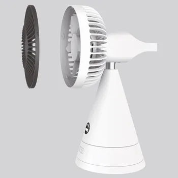 Zabezpečení domácnosti Mini stolní ventilátor VITAMMY růžový se zrcátkem, LCD displejem, USB-C a baterií 4000mAh