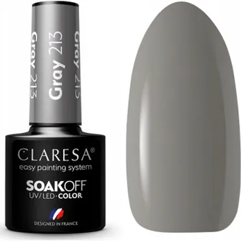 Lak na nehty Hybridní lak barevný lak Claresa Odstíny šedé a stříbrné