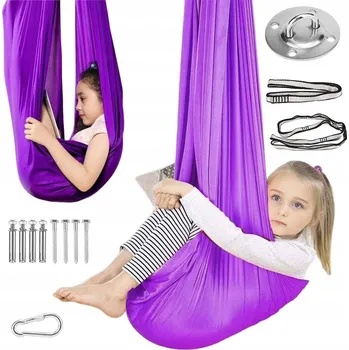 Hra na zahradu SENZORICKÁ HOUDACÍ SÍŤ PRO DĚTI TERAPEUTICKÁ AKROBATICKÁ HOUPAČKA 280 x 150 cm