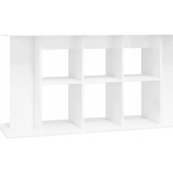 Konferenční stolek Akvarijní stolek bílý s vysokým leskem 120 x 40 x 60 cm