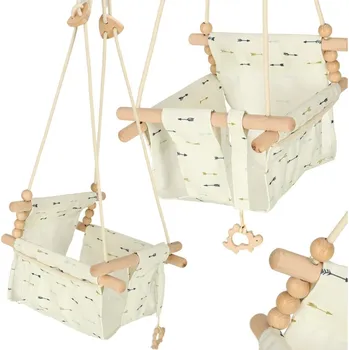 Dětská houpačka Dětská dřevěná závěsná houpačka