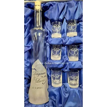 Souprava šperků Svatební souprava Diana 6+1 - Kombinace srdce