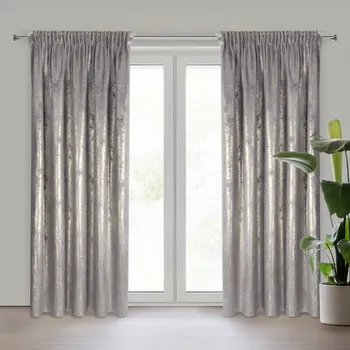 Závěs RENIA ze sametu zdobený lesklým patinovým potiskem 140 x 270 cm