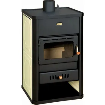 Krbová kamna PRITY S1 W10 krbová kamna 13,3kW, s výměníkem, černá/béžová - doprava zdarma