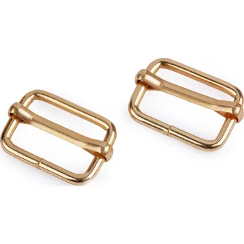 Posunovač na popruhy šíře 20 mm, střední, 6 růžové zlato