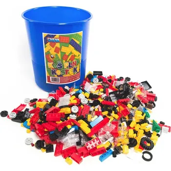 Stavebnice Cheva CHEMOPLAST CHEVA Koš plný kostek 360-400 dílků různé druhy STAVEBNICE | 30887